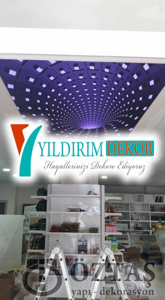 3d Boyutlu Gergi Tavan Uygulamaları