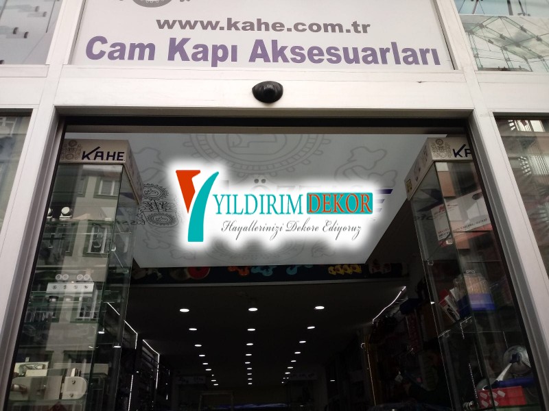 gergi tavan uygulaması KAHE cam kapı aksesuarları