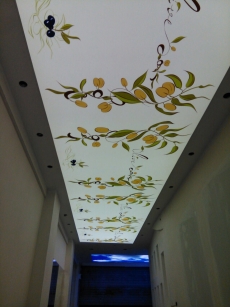 Zeytin dal� temal� Gergi tavan