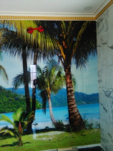 3D Banyo Duvar Cam Panel